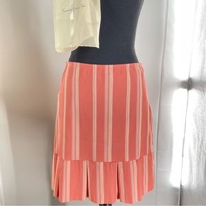 3/$21, Loft Ann Taylor Stretch Coral Pleated Bottom Skirt